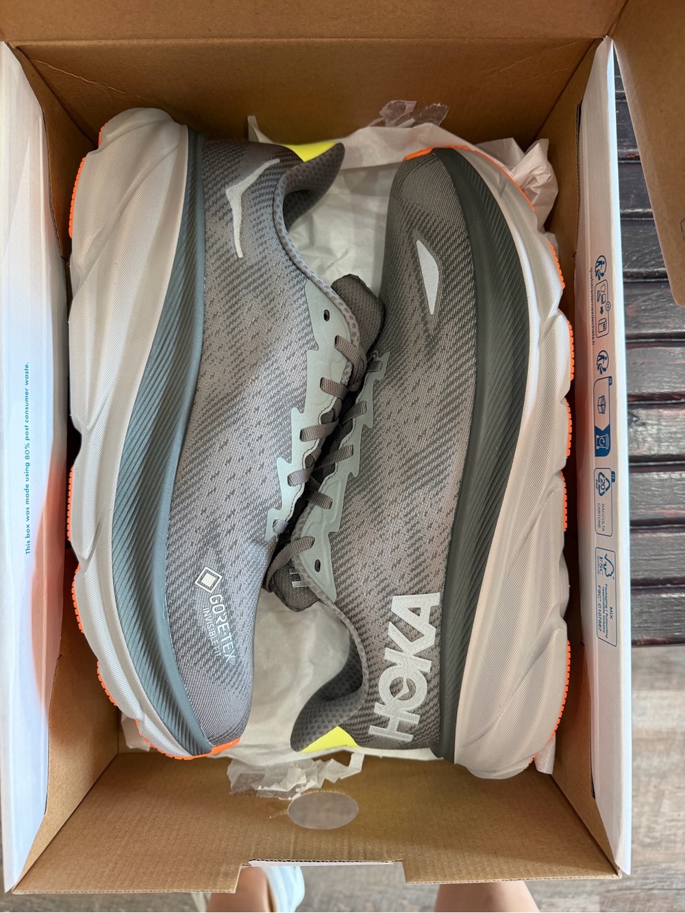 Mens Hoka Clifton 9 GTX - Picture 4 of 5
